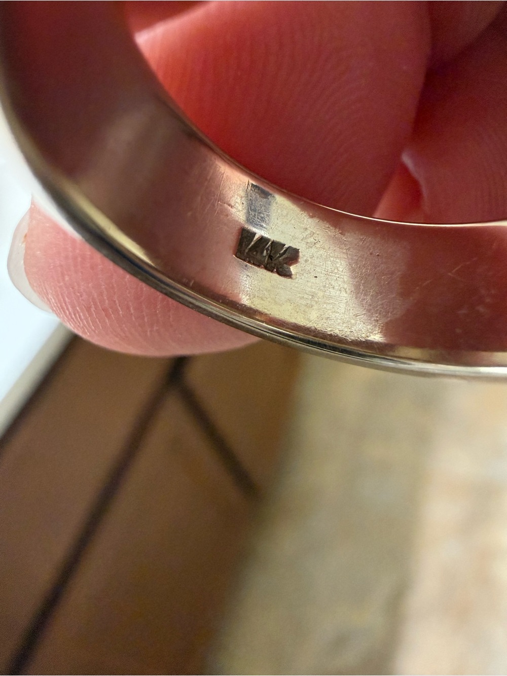 Star Starburst Engraved Band Ring White Gold 7 - Picture 4 of 7